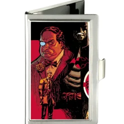 Business Card Holder - SMALL - Flashpoint Batman Issue #1 Cover Batman James Gordon Penguin Cover Pose FCG Reds Black