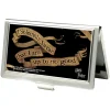Business Card Holder - SMALL - Harry Potter I SOLEMNLY SWEAR THAT I AM UP TO NO GOOD Banner FCG Black Tan