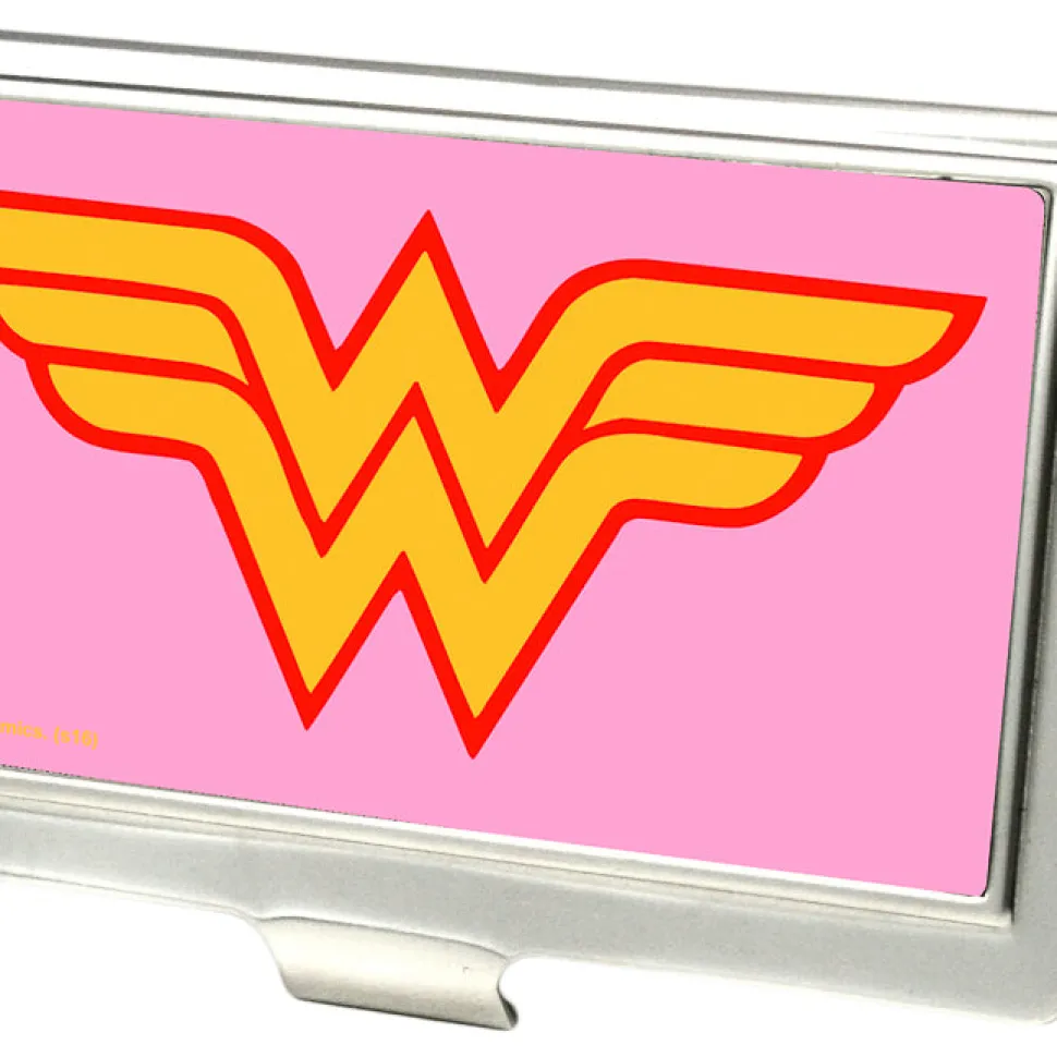 Business Card Holder - SMALL - Wonder Woman Logo FCG Pink