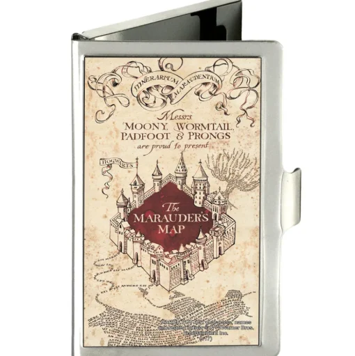 Business Card Holder - SMALL - Hogwarts School THE MARAUDER'S MAP FCG Tan Reds