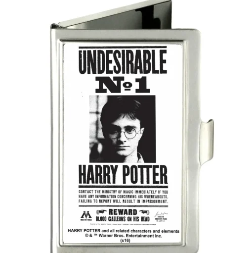 Business Card Holder - SMALL - Harry Potter UNDESIRABLE NO 1 FCG White Black