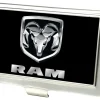 Business Card Holder - SMALL - Ram Logo FCG Black Silver