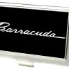 Business Card Holder - SMALL - BARRACUDA Script Logo FCG Black Silver