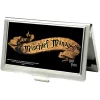 Business Card Holder - SMALL - Harry Potter MISCHIEF MANAGED Banner FCG Black Tan