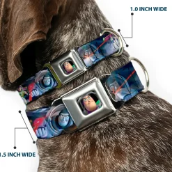 Buzz Lightyear Pose2 Full Color Black Seatbelt Buckle Collar - Buzz Lightyear Action Poses Stacked