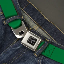 C6 Seatbelt Belt - Green Webbing