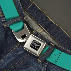 C6 Seatbelt Belt - Teal Webbing