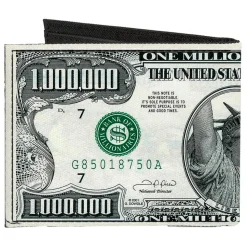Canvas Bi-Fold Wallet - 1 Million Dollar Bill