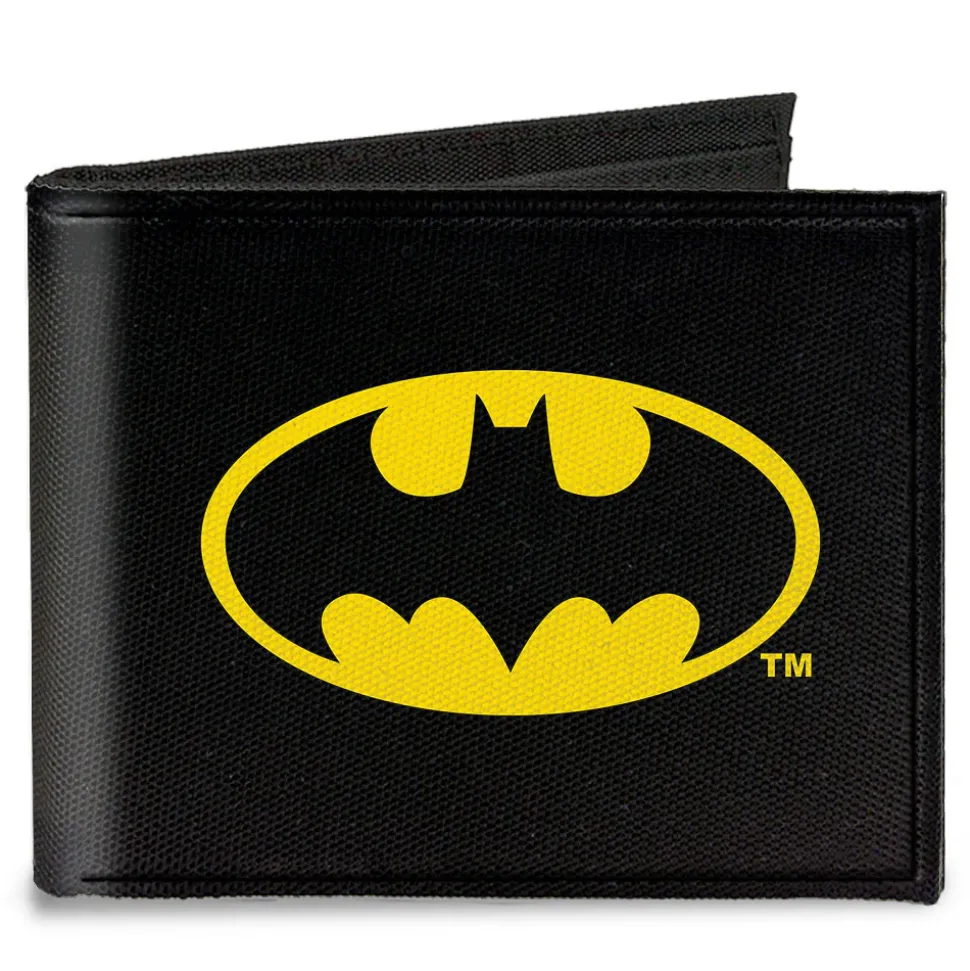 Canvas Bi-Fold Wallet - Batman Black Yellow