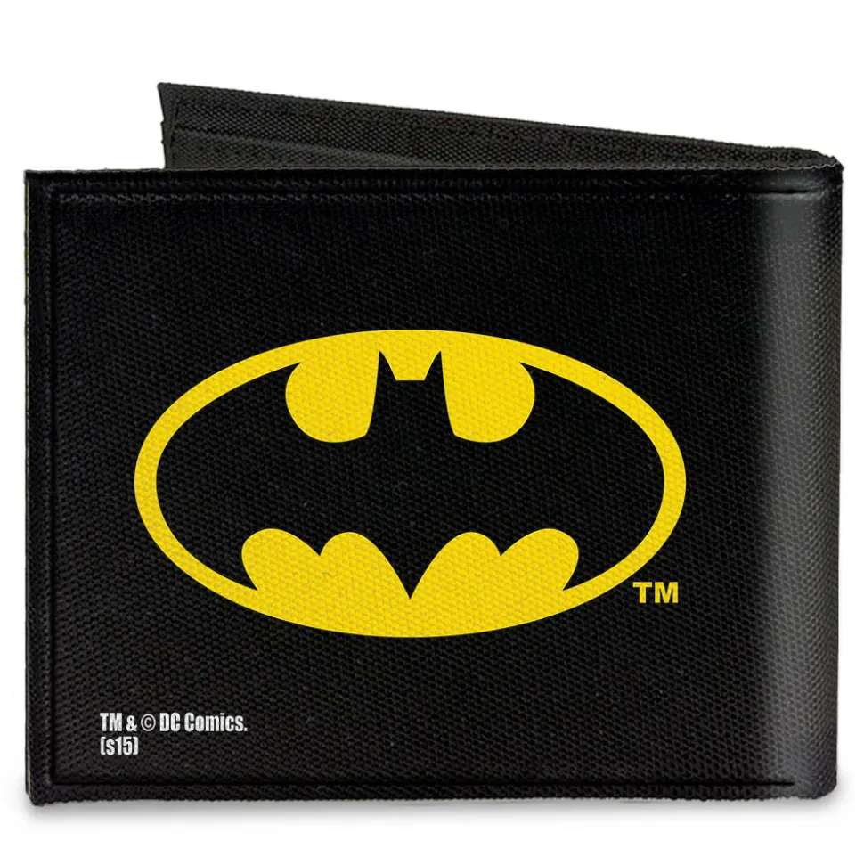 Canvas Bi-Fold Wallet - Batman Black Yellow
