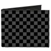 Canvas Bi-Fold Wallet - Checker Black Gray