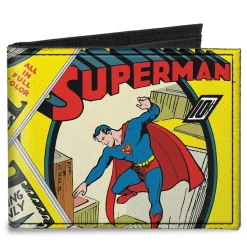 Canvas Bi-Fold Wallet - Classic SUPERMAN #1 Flying Cover Pose