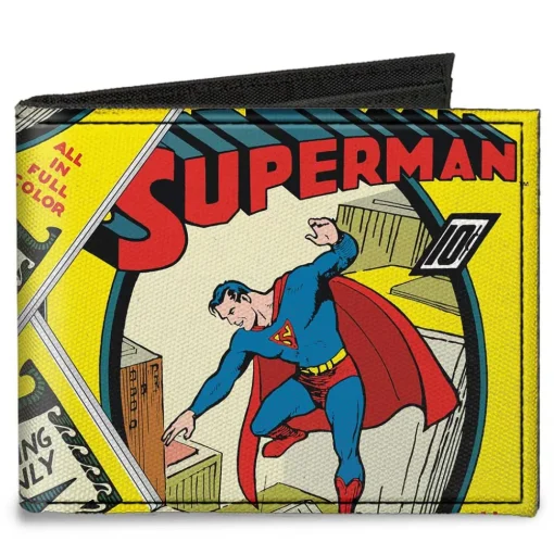 Canvas Bi-Fold Wallet - Classic SUPERMAN #1 Flying Cover Pose