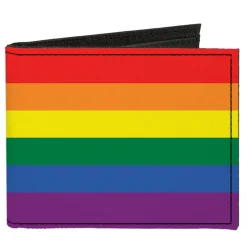 Canvas Bi-Fold Wallet - Flag Pride Rainbow