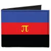 Canvas Bi-Fold Wallet - Flag Polyamorous Pi Symbol Blue Red Black Yellow
