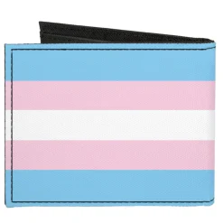 Canvas Bi-Fold Wallet - Flag Transgender Baby Blue Baby Pink White