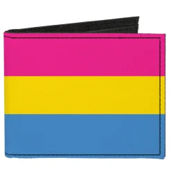 Canvas Bi-Fold Wallet - Flag Pansexual Pink Yellow Blue