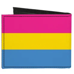 Canvas Bi-Fold Wallet - Flag Pansexual Pink Yellow Blue