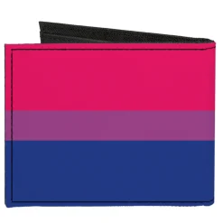 Canvas Bi-Fold Wallet - Flag Bisexual Pink Purple Blue