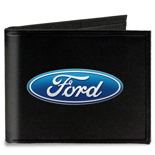 Canvas Bi-Fold Wallet - Ford Oval Logo CENTERED