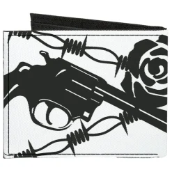 Canvas Bi-Fold Wallet - Madness White Black