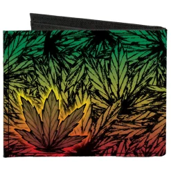 Canvas Bi-Fold Wallet - Marijuana Haze Rasta Rasta