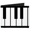 Canvas Bi-Fold Wallet - Piano Keys