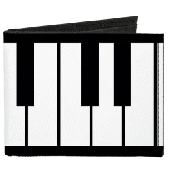 Canvas Bi-Fold Wallet - Piano Keys