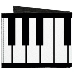 Canvas Bi-Fold Wallet - Piano Keys