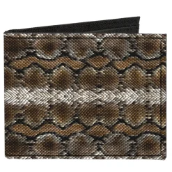 Canvas Bi-Fold Wallet - Snake Skin 2