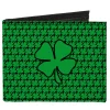 Canvas Bi-Fold Wallet - St. Pat's Clovers Green