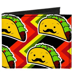 Canvas Bi-Fold Wallet - Taco Man