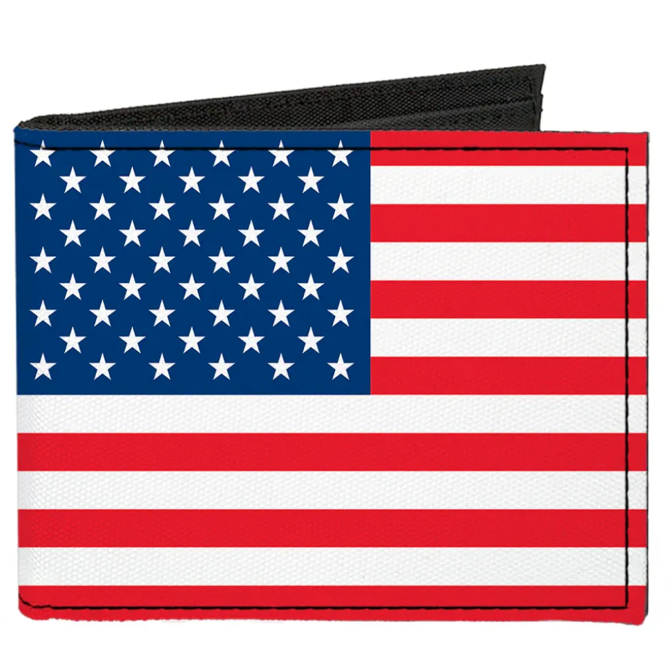 Canvas Bi-Fold Wallet - United States Flag