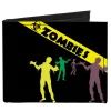 Canvas Bi-Fold Wallet - Zombies Biohazard Black Yellow Green