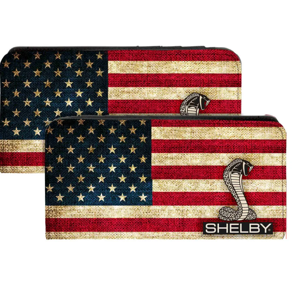 Canvas Snap Wallet - SHELBY Tiffany Box Americana Black White
