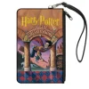 Canvas Zipper Wallet - LARGE - Harry Potter and the Sorcerer's Stone Book Cover Drawing