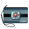 Canvas Zipper Wallet - LARGE - CYBORG Icon Stripe Grays Black Red
