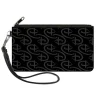 Canvas Zipper Wallet - LARGE - Disney Signature D Logo Monogram Black Gray