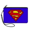 Canvas Zipper Wallet - LARGE - Superman Blue