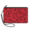 Canvas Zipper Wallet - LARGE - PEANUTS Gang Six Character and Title Logo Collage Red/Black