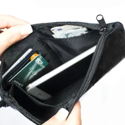 Canvas Zipper Wallet - LARGE - SUPERNATURAL-JOIN THE HUNT Crowley/Dean/Sam Group Pose Black/Red Glow