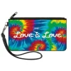 Canvas Zipper Wallet - LARGE - LOVE IS LOVE BD Tie Dye White