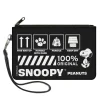 Canvas Zipper Wallet - LARGE - Peanuts SNOOPY Care Symbols 100% ORIGINAL Black/White