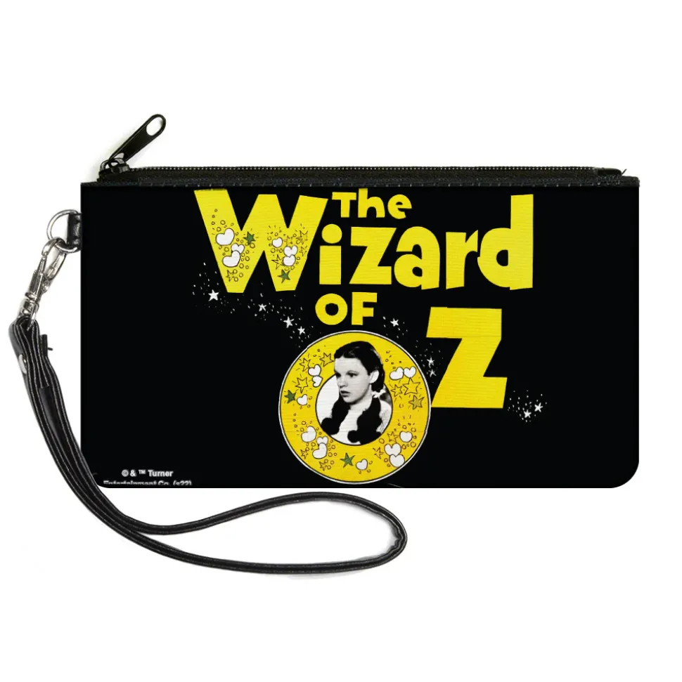 Canvas Zipper Wallet - LARGE - THE WIZARD OF OZ Dorothy Pose Black/Yellow/White
