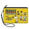 Canvas Zipper Wallet - LARGE - PEANUTS Gang FEATURING GOOD OL CHARLIE BROWN Character Poses Yellow/Multi Color