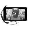 Canvas Zipper Wallet - LARGE - TOONAMI Robot TOM Sketch Pose Black/Grays