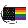 Canvas Zipper Wallet - LARGE - Flag American Pride Rainbow Black