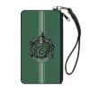 Canvas Zipper Wallet - LARGE - SLYTHERIN Crest Vertical Stripe Green Gray
