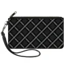 Canvas Zipper Wallet - LARGE - Buffalo Plaid X Charcoal Black Gray