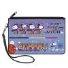 Canvas Zipper Wallet - LARGE - Peanuts SNOOPY FIRST BEAGLE ON THE MOON Poses Blue/Multi Color